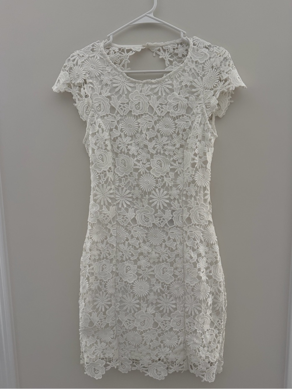Lulus - Romance Language White Backless Lace Dress - Women’s Small - Picture 3 of 7